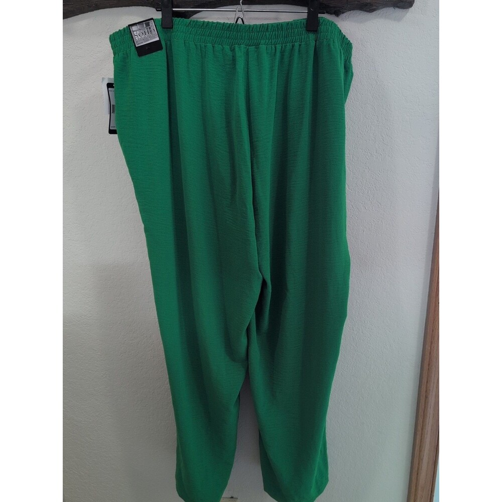 New! Soho Apparel Ltd New York, Elastic Tie Waist Bottoms. Fern Green Size 3X - Picture 3 of 6